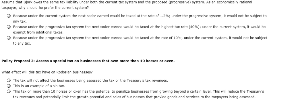 system that would tax business and individuals, using these schedules: Business Tax