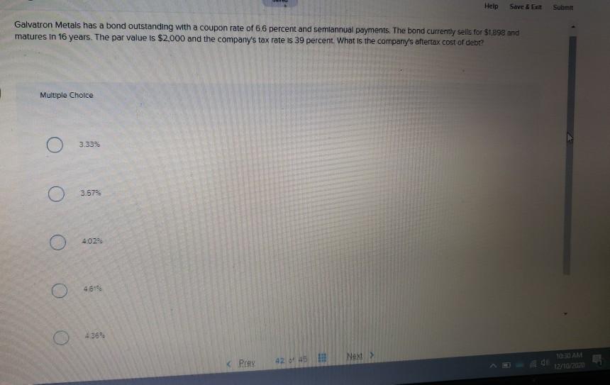  Help Save & EN Submit Galvatron Metals has a bond outstanding