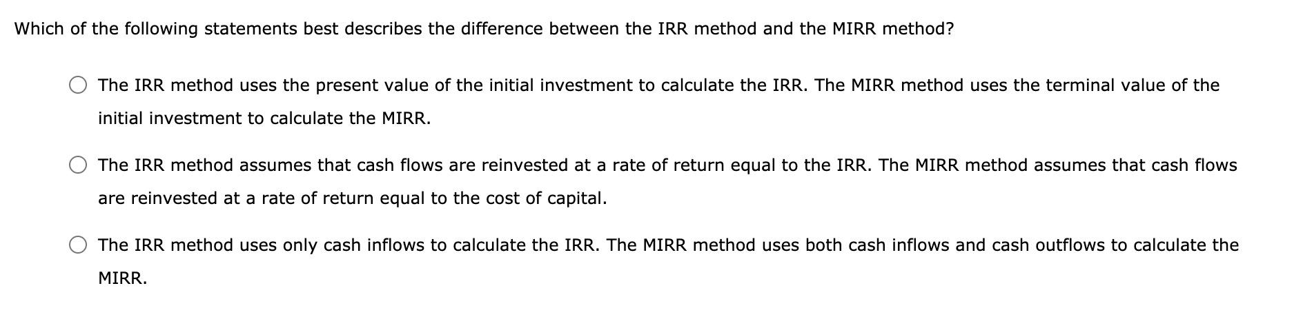initial investment of $500,000. The project's expected cash flows are: Year Cash