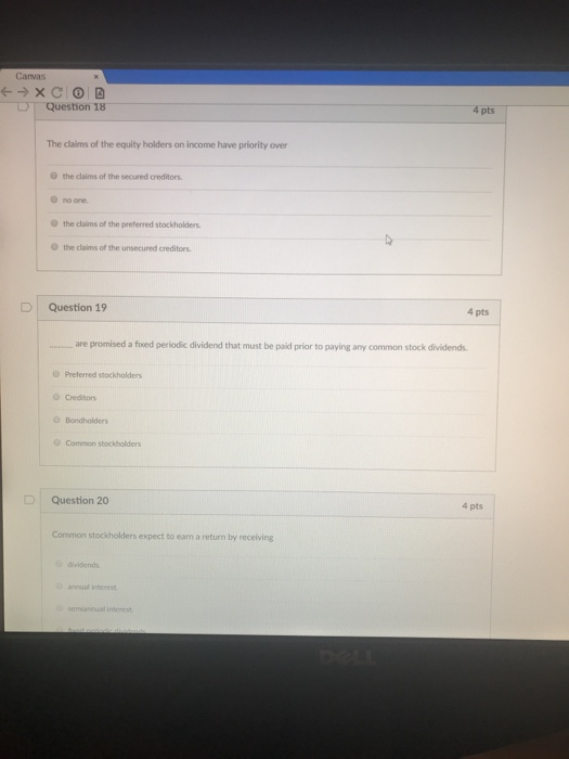 4 pts The voting procedure where a shareholder grants authority to another
