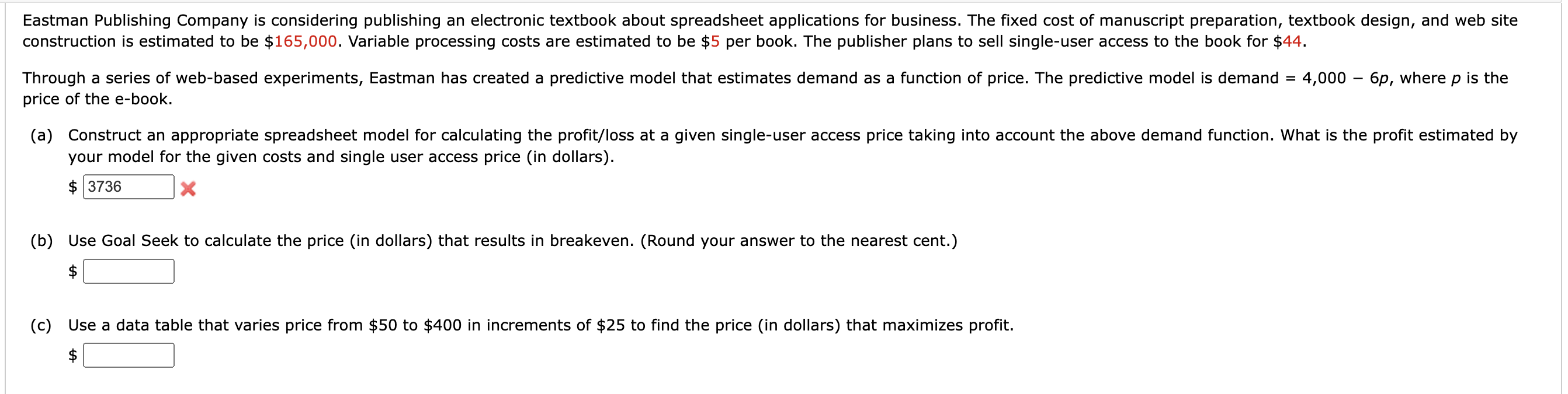 Please answer construction is estimated to be $165,000. Variable processing costs are