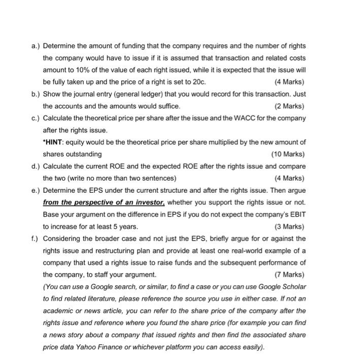 the following case and then answer the required section below the case: