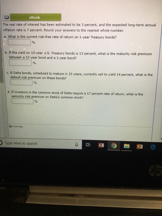  Please provide full answer in excel. eBook The real rate of