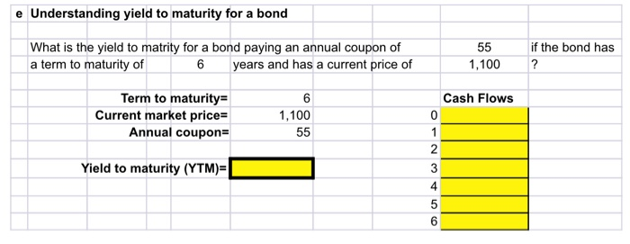  How do you solve these problems? e Understanding yield to maturity
