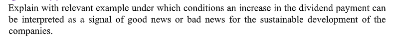  Explain with relevant example under which conditions an increase in the