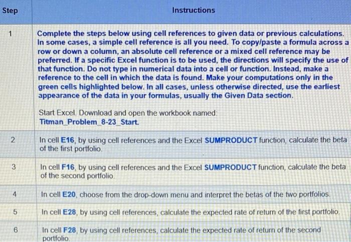 please help. Step Instructions 1 Complete the steps below using cell references