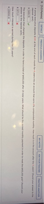  PRACTICE ANOTHER 6. [1/3 Points) DETAILS PREVIOUS ANSWERS MY NOTES ASK