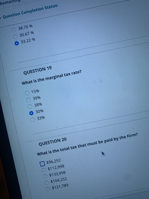 18 Use the below tables to answer problems 18, 19 and 20.