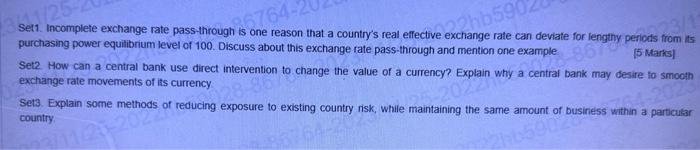  Set1. Incomplete exchange rate pass-through is one reason that a country's