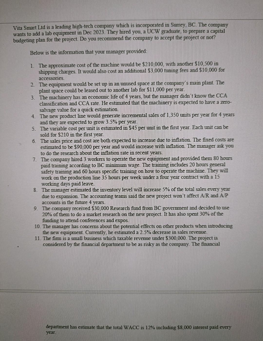 please Part II: Project Evaluation. (Total 10 marks) Jsing an Excel spreadsheet: