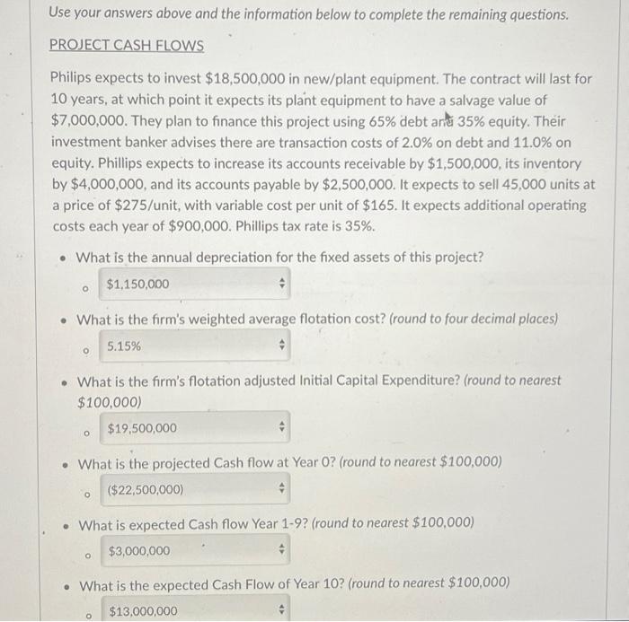 a like!!!! lookinh for fhe NPV, IRR, and Breakeven unit sales Phillips'