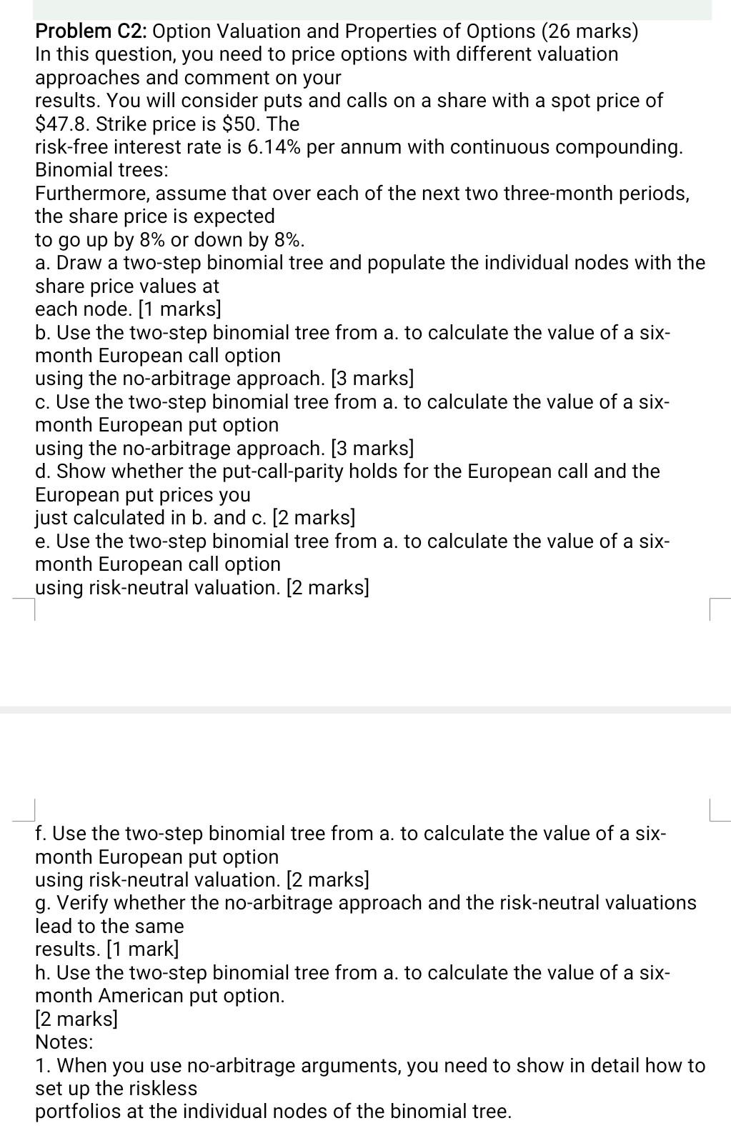  I need 100% correct answer will be upvote Problem C2: Option