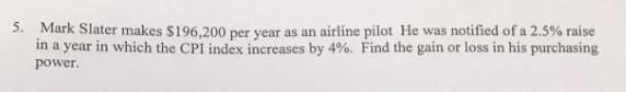  Please help with these two :) 5. Mark Slater makes s196,200