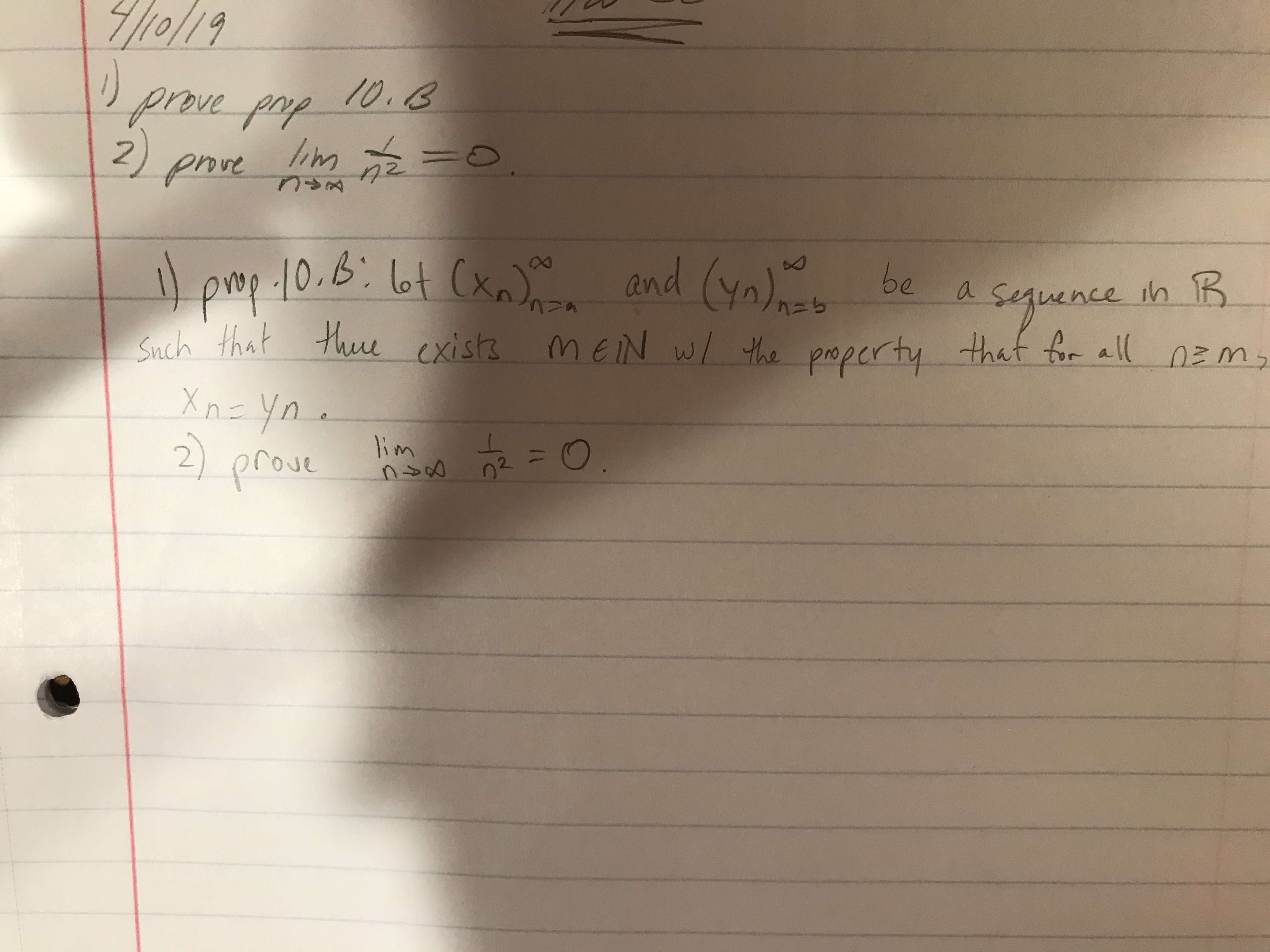 Hello, I need help solving these two proofs which are listed in