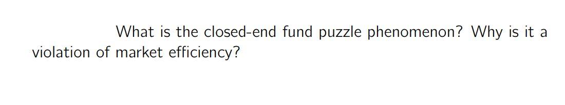 life arbitrage opportunities: (1) Twin shares, (2) Closed-end fund puzzle, and (3)