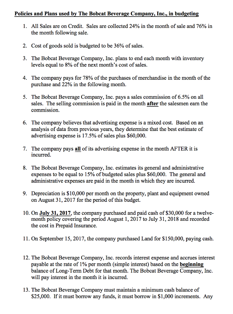 October. Will need to know the calculations on how to get there.