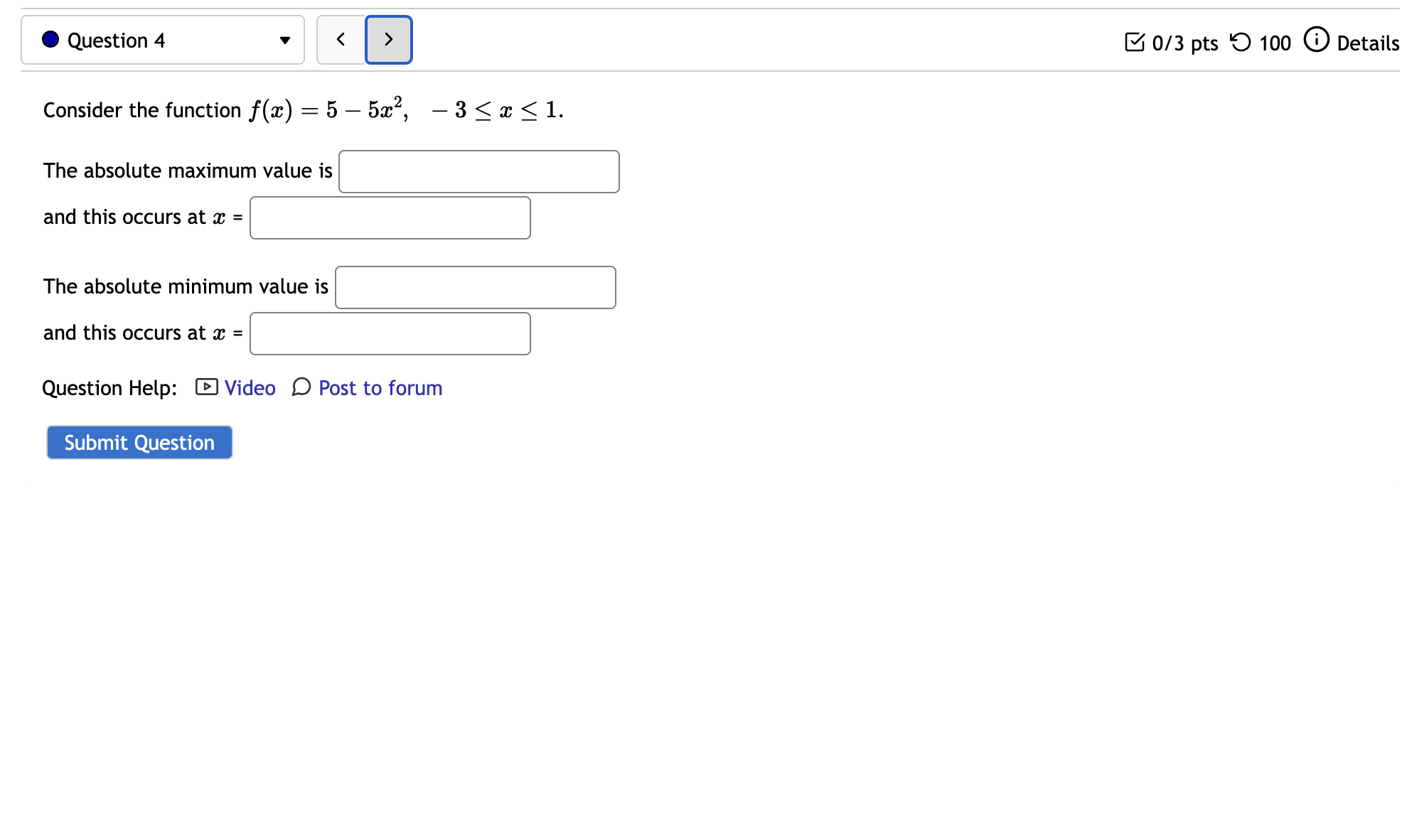 (3] Video 2 Post to forum Submit Question @ Question 2 v