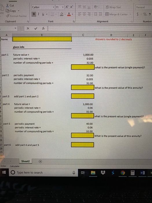  2 x Cut Calibri = = 23 Wrap Text General -