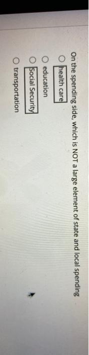 On the spending side, which is NOT a large element of