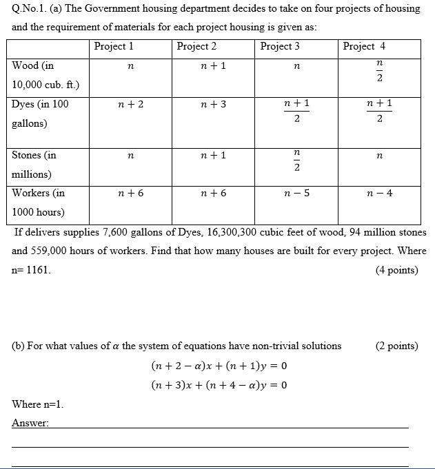I need the answer as soon as possible Please. Q.No.1. (a) The