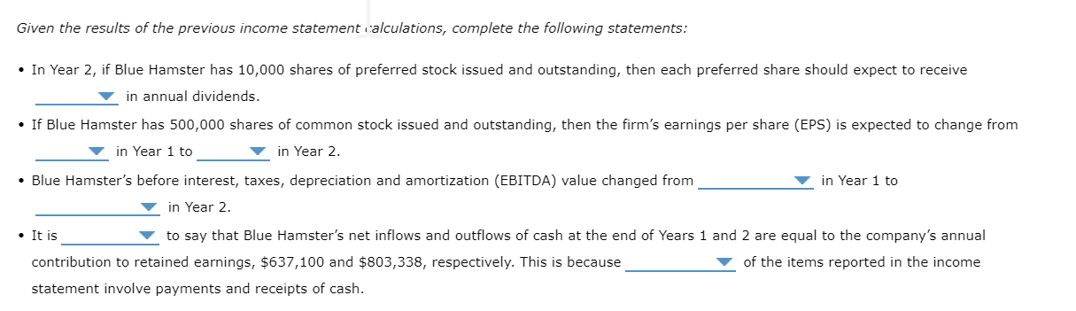 performance of a company a specified period of time. It reports a