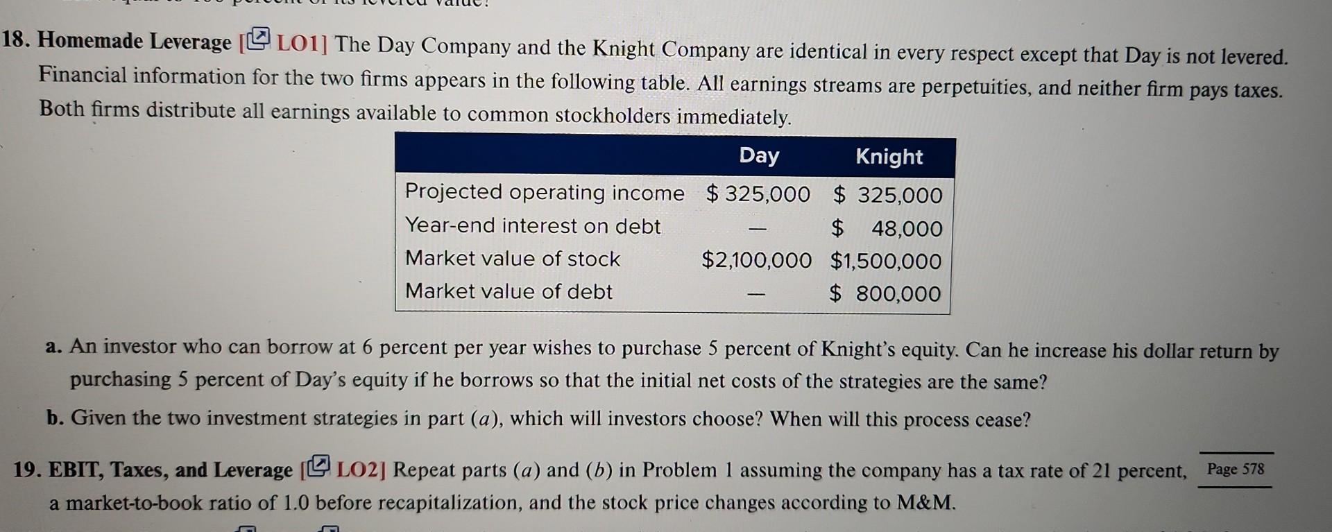  plz help with #19 will leave 8. Homemade Leverage [ LO1]