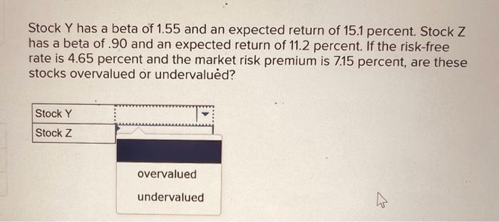  Use an Excel spreadsheet. Please provide excel formulas. Stock Y has