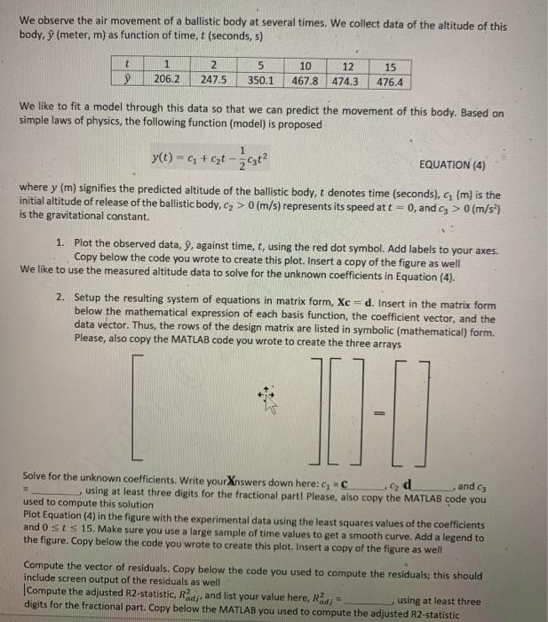  this is just one problem please help! We observe the air