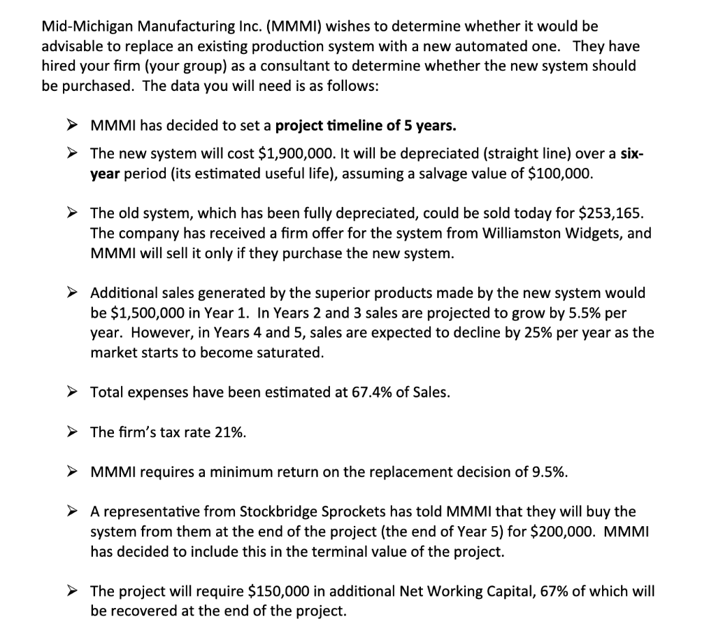  Part1: Base Case Complete the DCF Model using the above data.