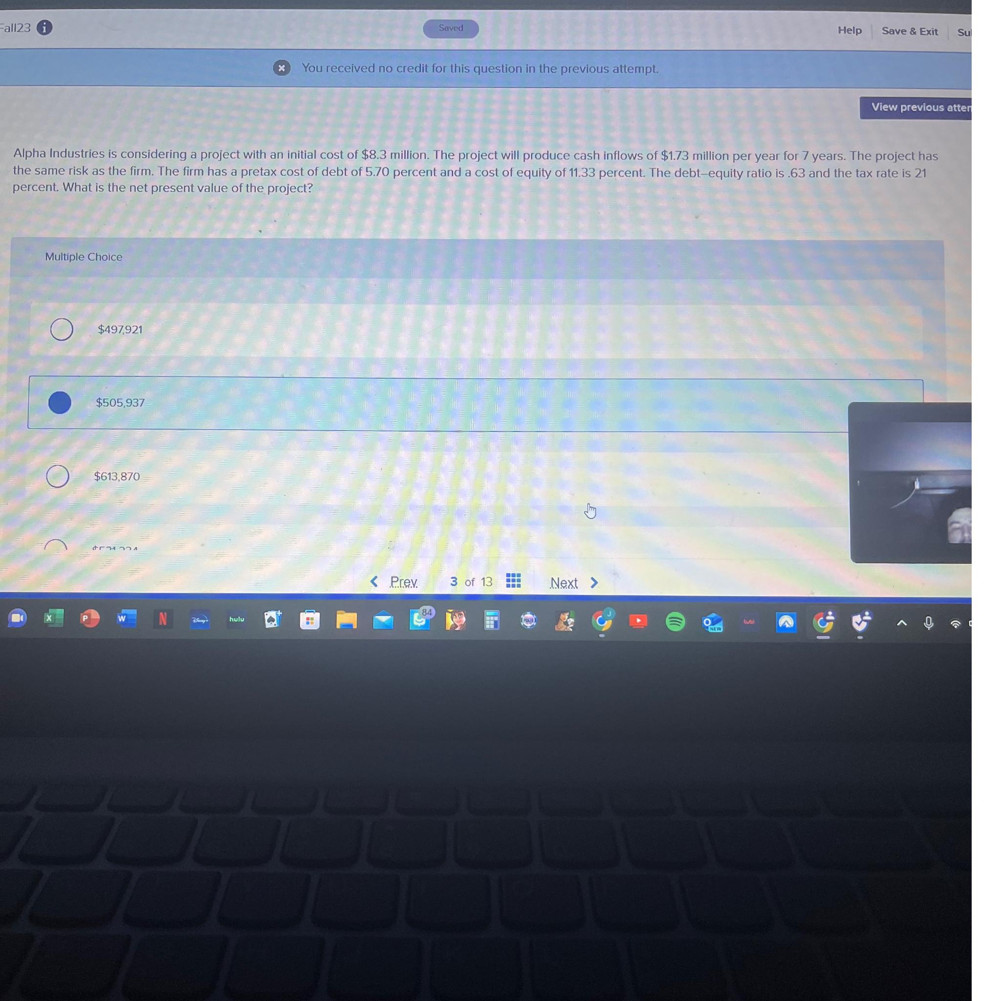  -all23(i) Help Save & Exit You received no credit for this