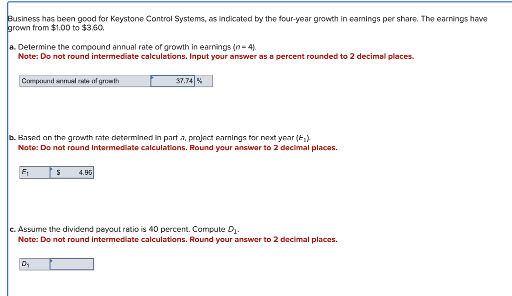 c, d, and e please Business has been good for Keystone