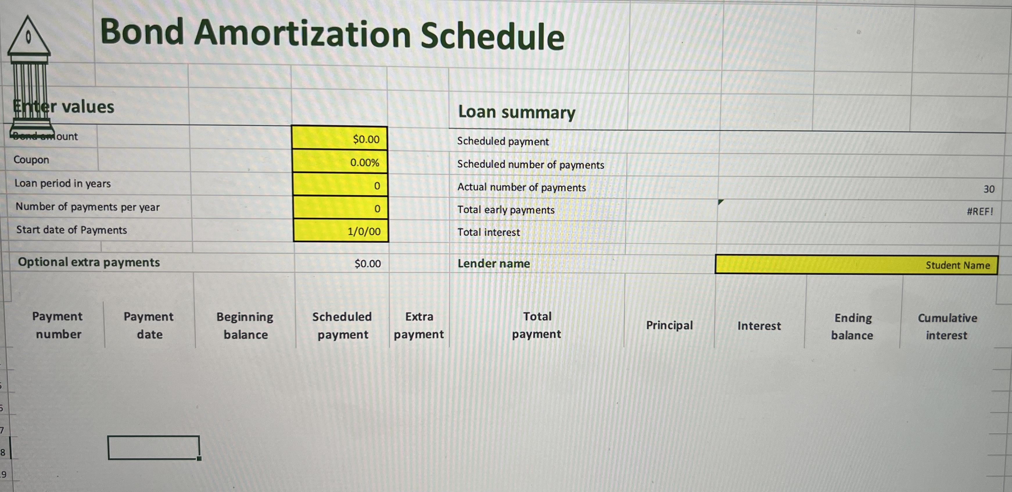  Please update the attached with the following: Bond Amount / Par