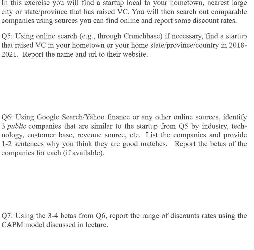  Q5: Using online search (e.g., through Crunchbase) if necessary, find a