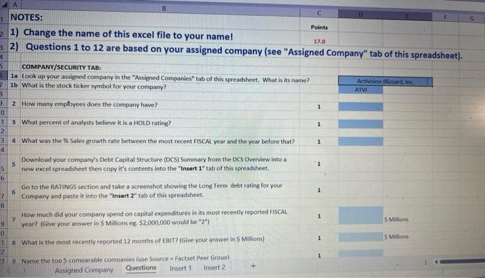  Please help to find this question from factset NOTES: 1) Change