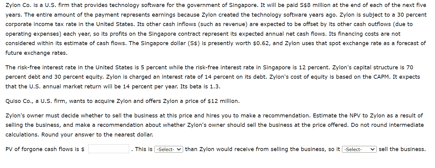  Zylon Co. is a U.S. firm that provides technology software for