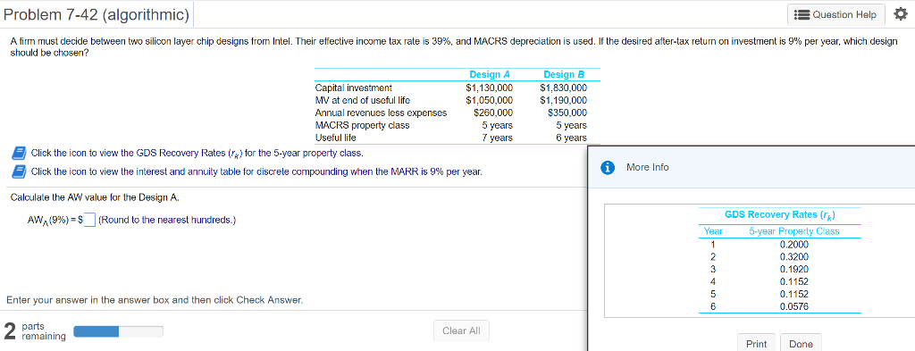 A firm must decide between two silicon layer chip designs from Intel.