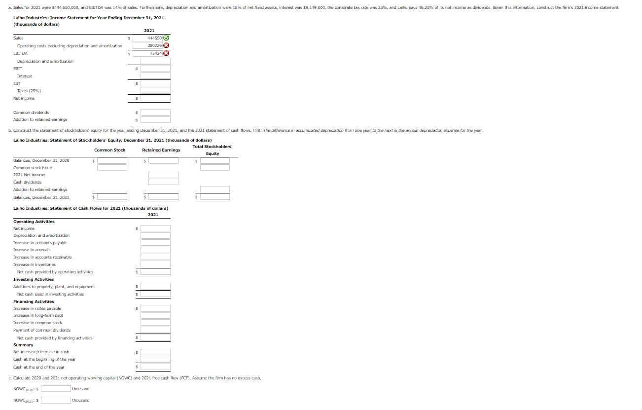 2021 (in thousands of dollars) \begin{tabular}{l|l|r} & \\ \hline 30 & Sales