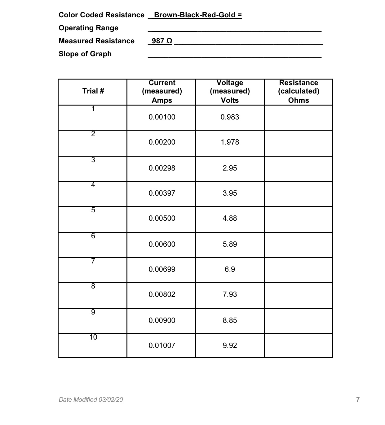 voltage and current of electricity as they ow through the different electronic