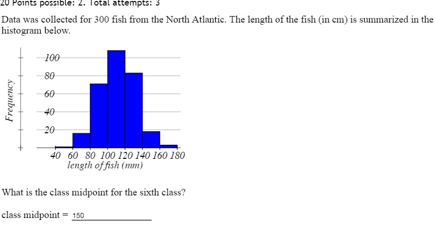  20 Points possible: 2. Total attempts: 3 Data was collected for