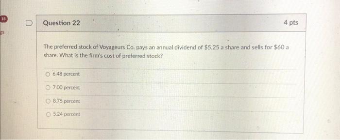 I need your help double check your work !! The preferred stock