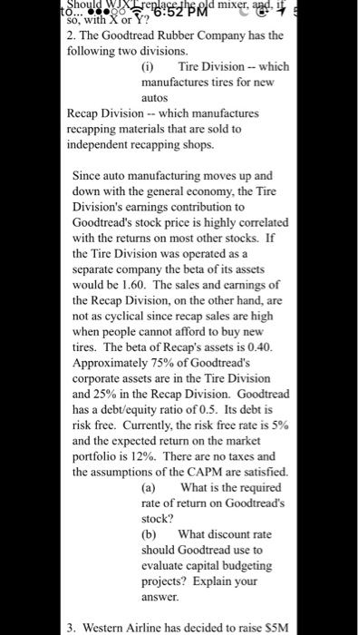  Question2 a)b) d mix so, with X or Y? 2. The
