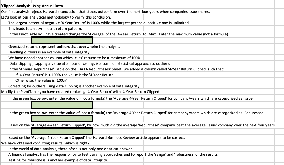  'Clipped' Analysis Using Annual Data 'Clipped' Analysis Using Annual Data Our