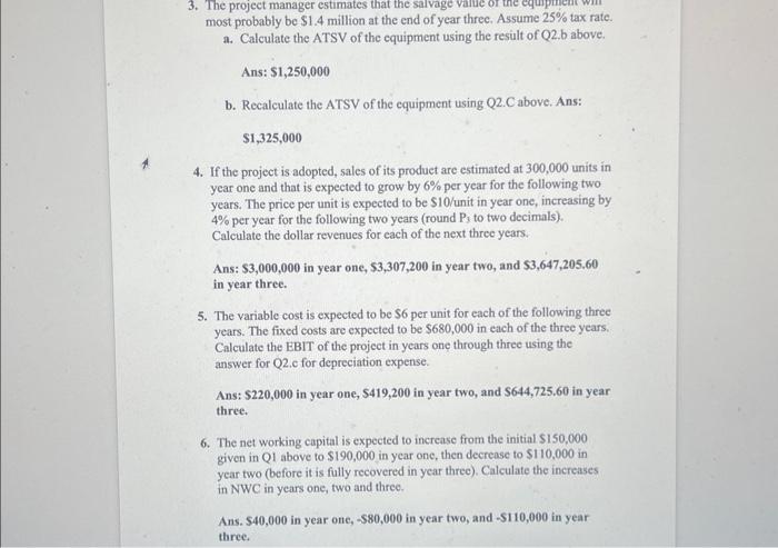 get the answer . 7. Given the answers to questions 2c,3b,5, and