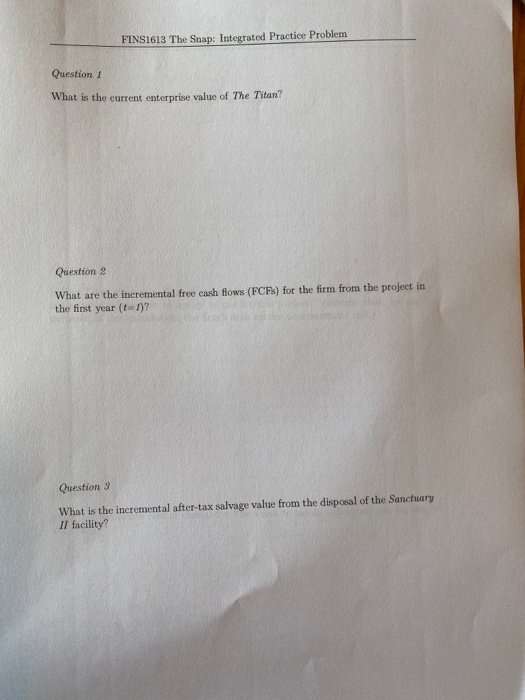 project under the internal codename of The Snap' You are given the