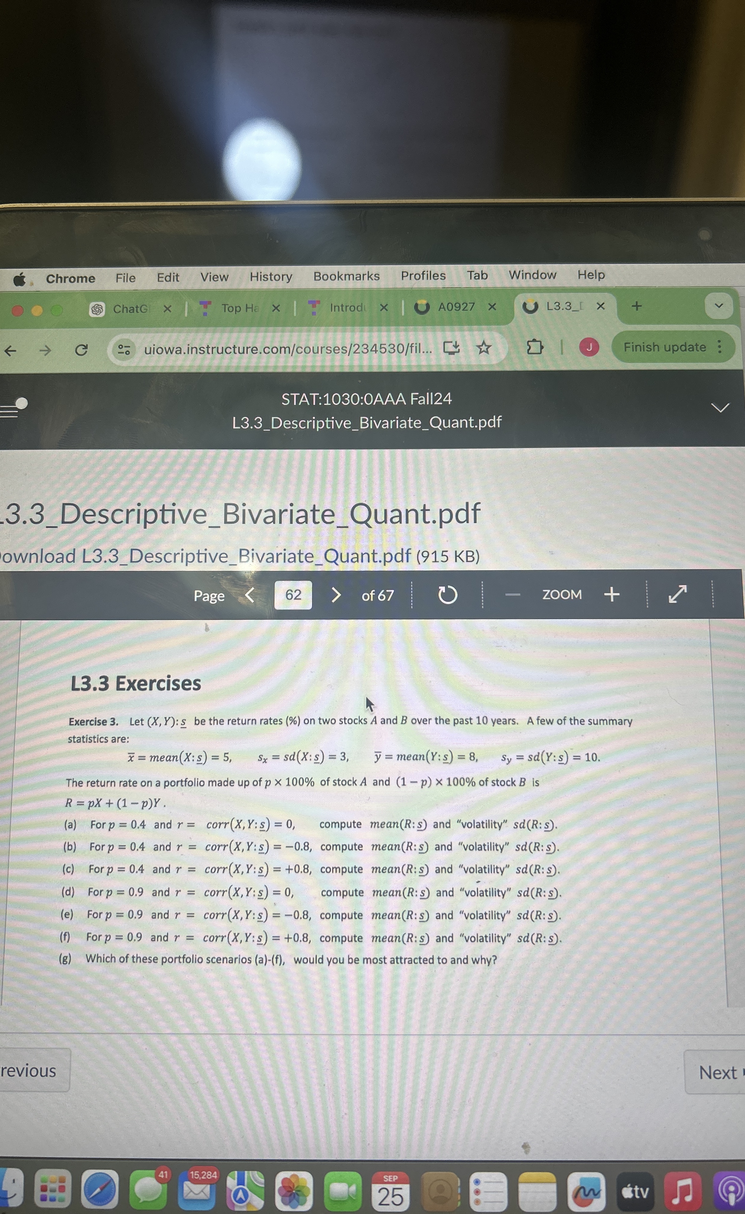  How to solve L3.3 Exercises Exercise 3. Let (x,Y):s? be the