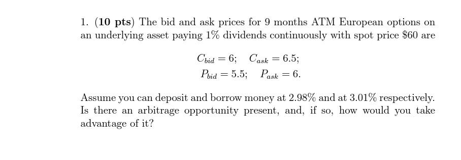please solve step by step and correct 1. (10 pts) The