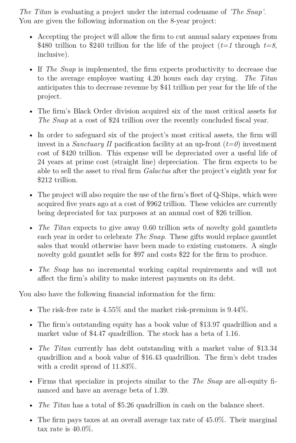  The Titan is evaluating a project under the internal codename of