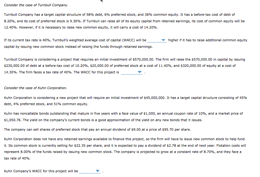 Drop downs: 1. .64 .83 .80 .77 2. 10.36 10.90 11.99 12.54