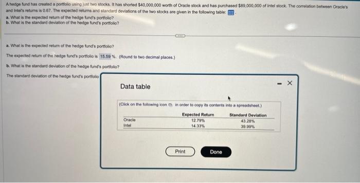 how do i asnwer (b) ! A hedpe fund has crealed a