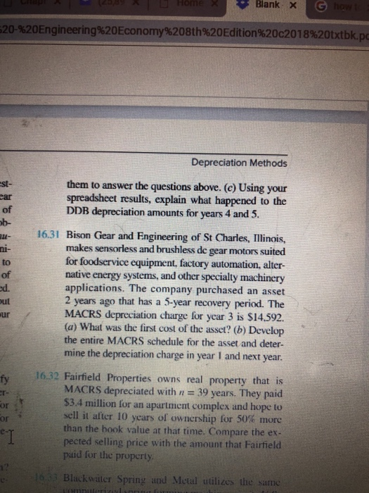  16.31 please with no excel and step by step solution Blank